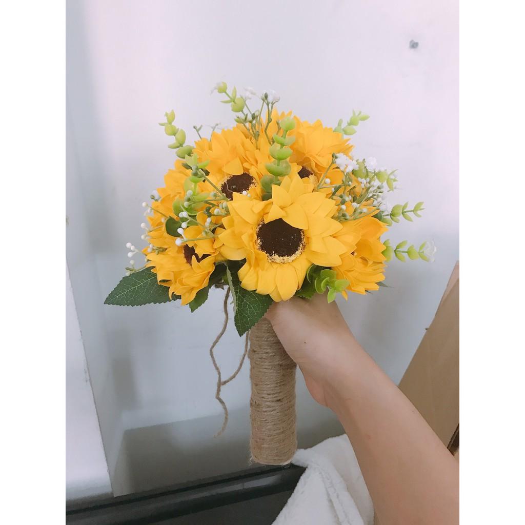 Hoa Cô Dâu ️ Hoa Cưới Sáp Thơm Hướng Dương