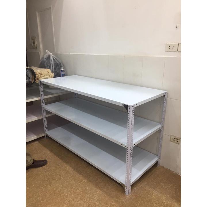 Kệ sắt V lỗ đa năng 3 tầng KT : dài 1m, rộng 0,4m, cao 1m