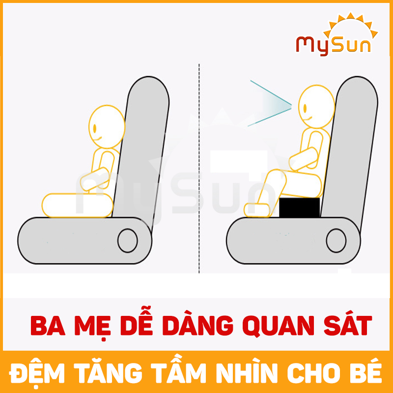 Ghế ngồi ô tô oto cho em bé 1 2 3 4 5 tuổi an toàn trên xe hơi MySun