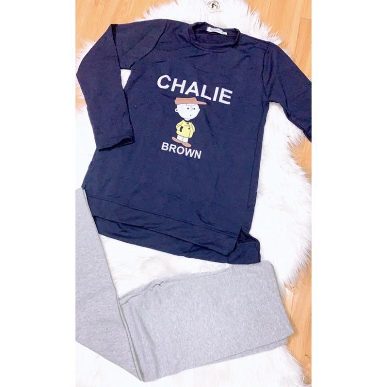 Bộ đồ bầu màu xanh dễ thương  mã BD 208