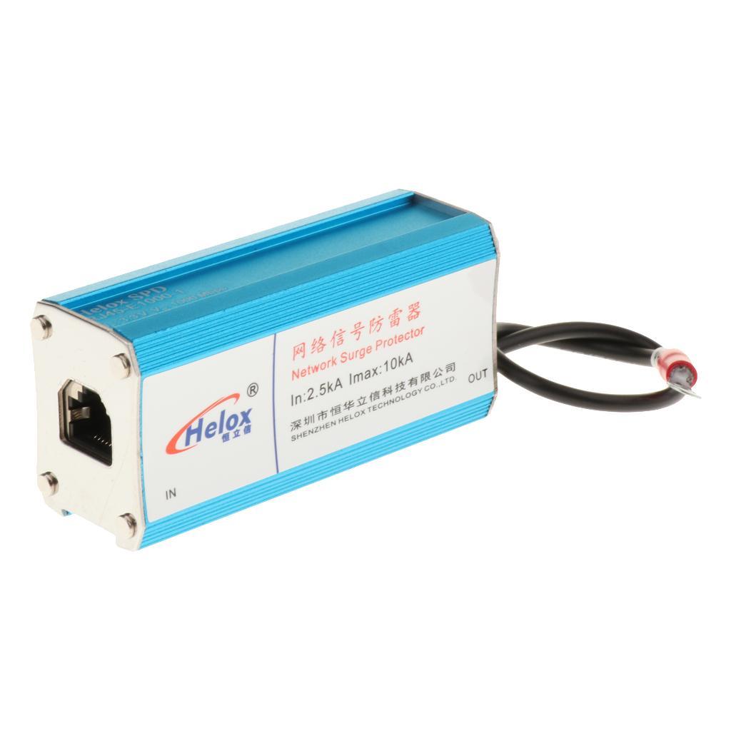 Blue 1000M RJ45 Ethernet Network Device Surge Protector Arrester#3