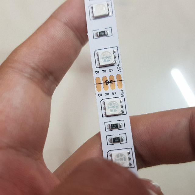 Combo Led dây nhiều màu RGB 5050 5V và bộ mạch nháy có điều khiển từ xa TẶNG 4 ĐẦU KẾT NỐI CHỮ L