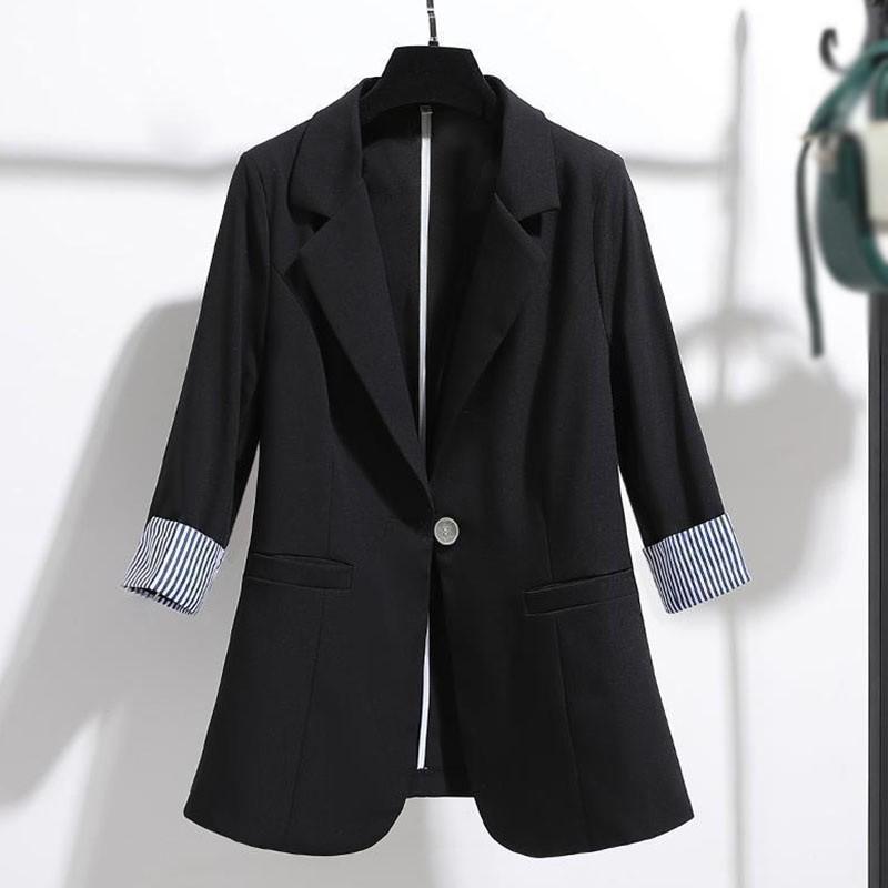 Áo Khoác Nữ Tay Dài Kẻ Sọc Thời Trang Thanh Lịch