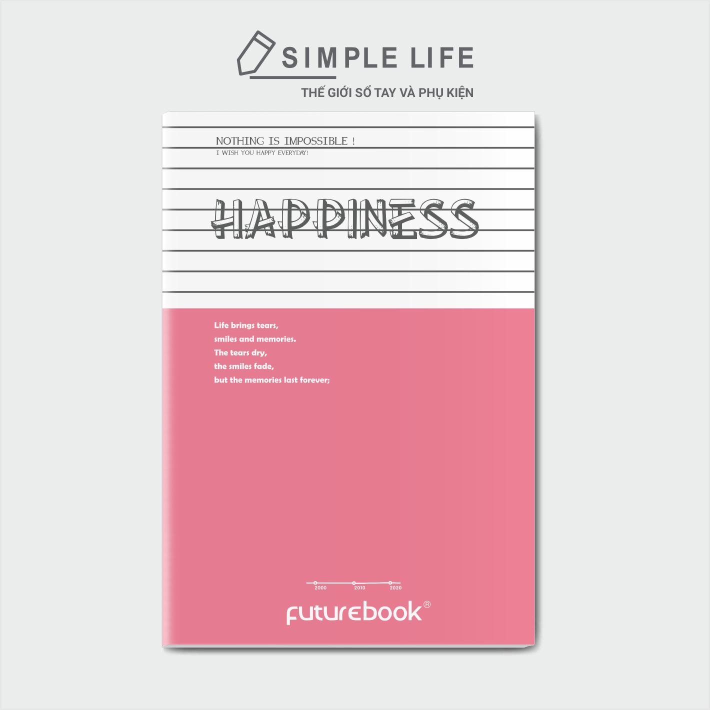Tập Sinh Viên - Vở Kẽ Ngang B5 Happiness - 80Tr_120Tr_200Tr Mã SP DK-SV1513