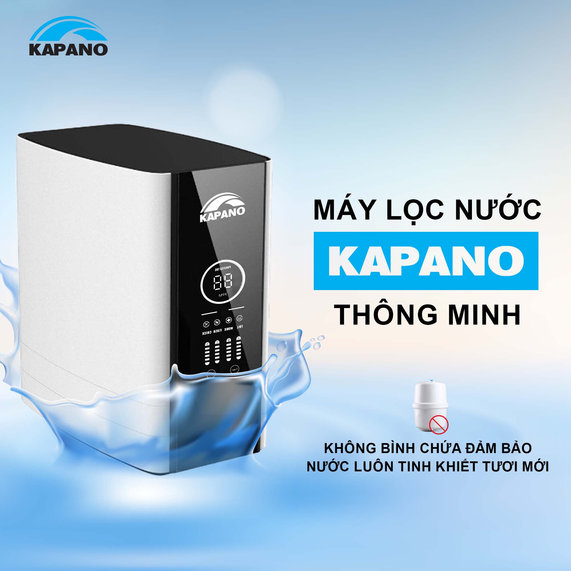 Máy lọc nước RO thông minh không bình chứa Kapano - Hàng chính hãng