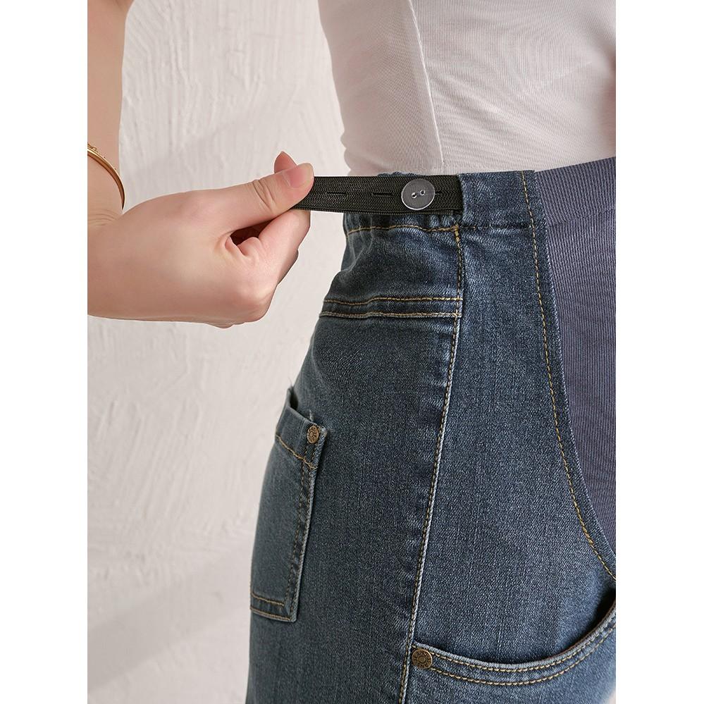 Quần bầu skinny jeans xanh mềm mỏng, quần bầu hè thoải mái 2021