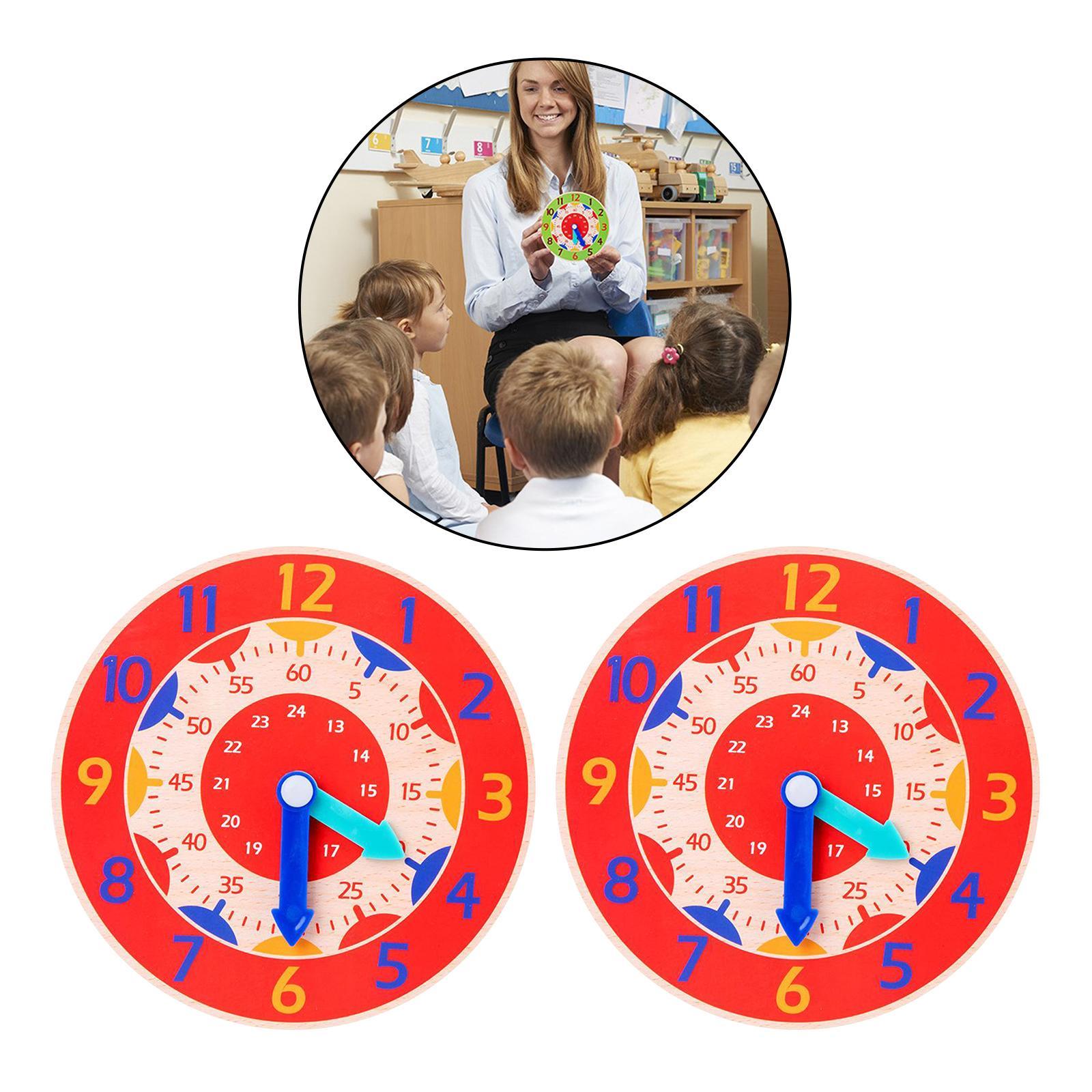 Montessori Wooden Clock Toy Teaching Aids Toys for Kids Preschool