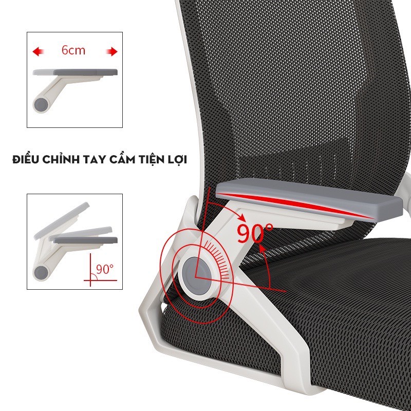 Ghế Xoay Văn Phòng TANNI Premium 01, Ghế Làm Việc Công Thái Học Cao Cấp