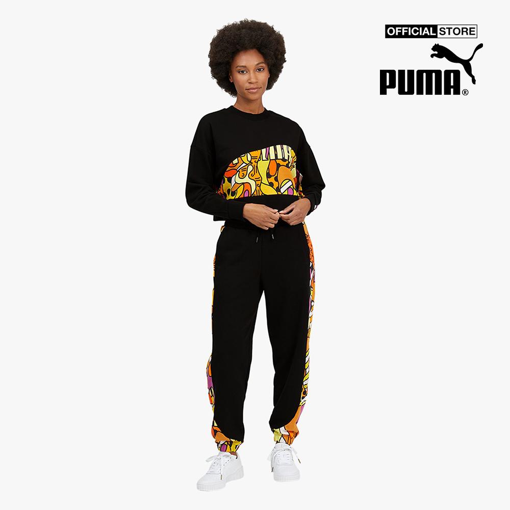 PUMA - Áo sweatshirt nữ cổ tròn dài tay PUMA x BRITTO Printed 532236