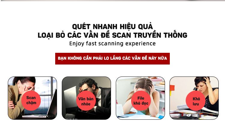 Máy scan văn bản giấy chuyển thành file Word, Excel, hỗ trợ tiếng Việt Aturos 8P