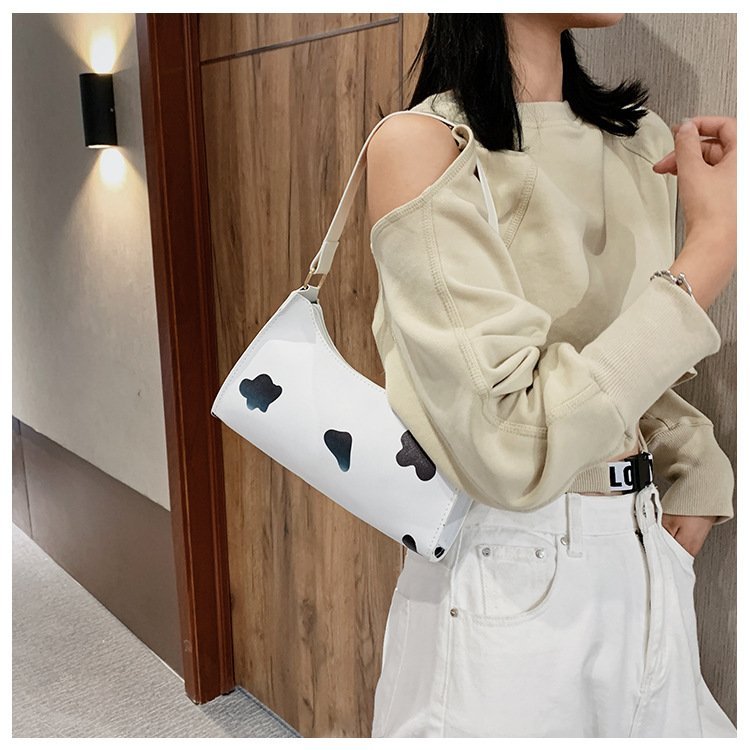 Túi xách nữ thời trang họa tiết bò sữa dễ thương đi chơi dạo phố TK0075