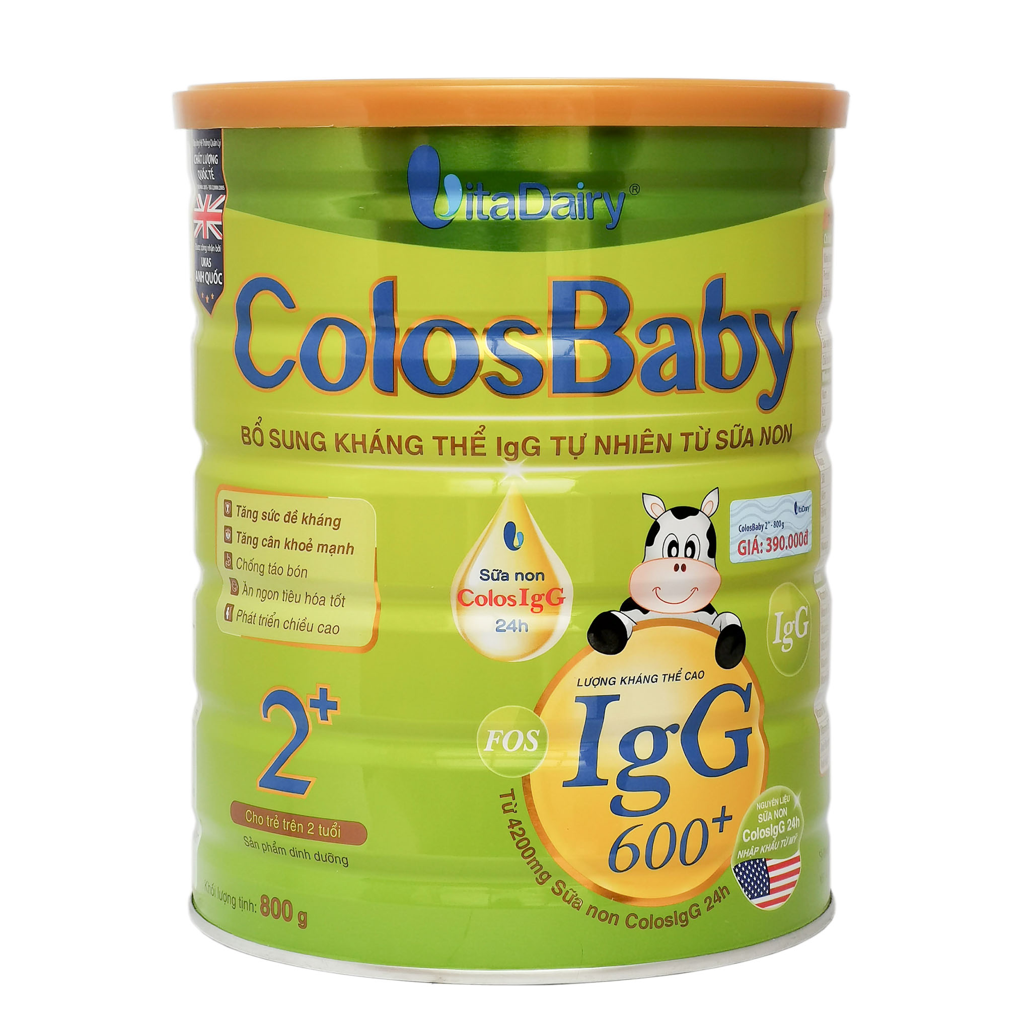 Sữa Bột Vitadairy ColosBaby 2+ (800g)