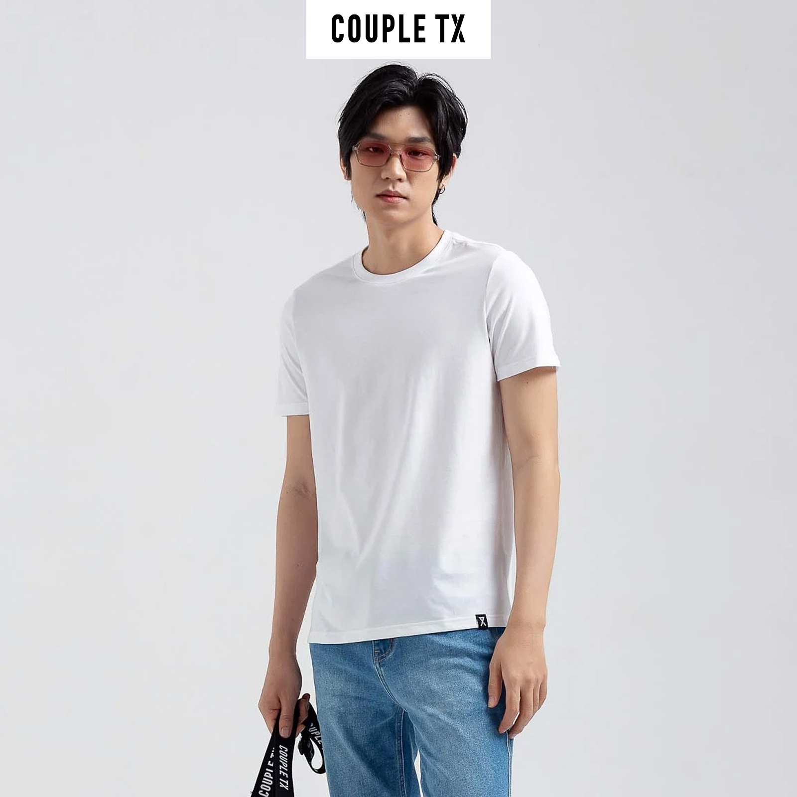 COUPLE TX - Áo Thun Nam Cổ Tròn Slim Fit Basic MTS 1231