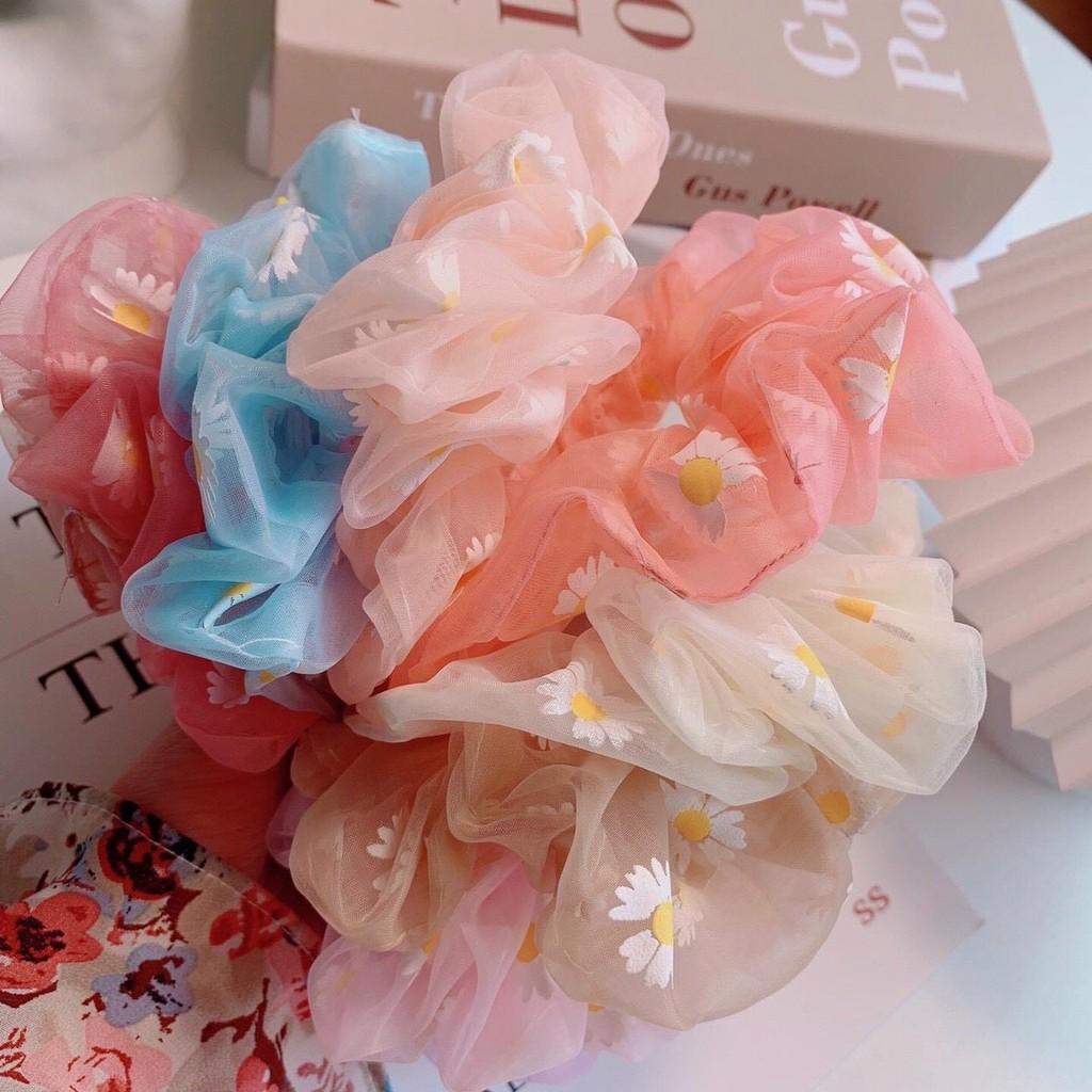 Buộc tóc scrunchies voan trẻ trung hiện đại cho bạn gái dễ thương - MiuSua