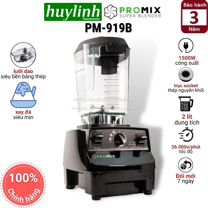 Máy Xay Sinh Tố Công Nghiệp Đa Năng Promix PM-919B