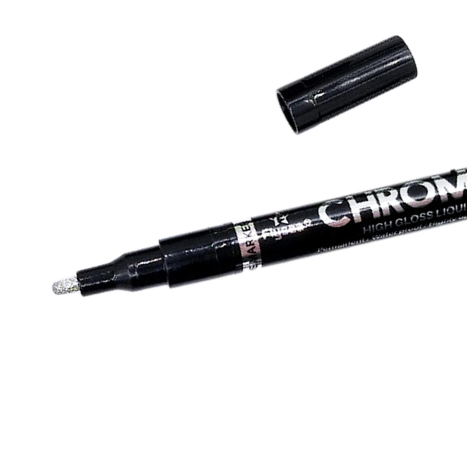 Liquid Chrome Marker Oil-Based Paint Pen 1mm for Glass Plastic Metal Stone