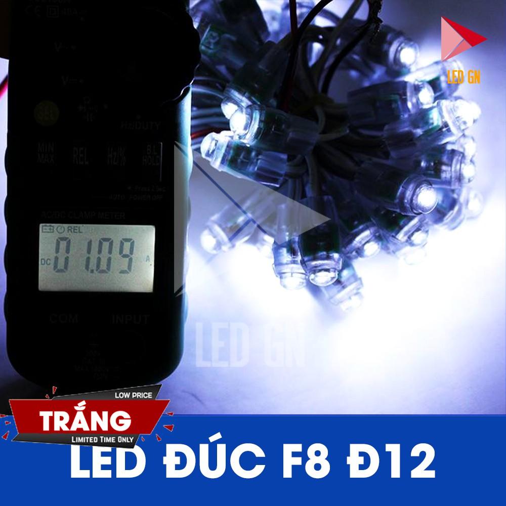 LED Đúc F8 Đế 12mm - Chống Nước - 5V DC