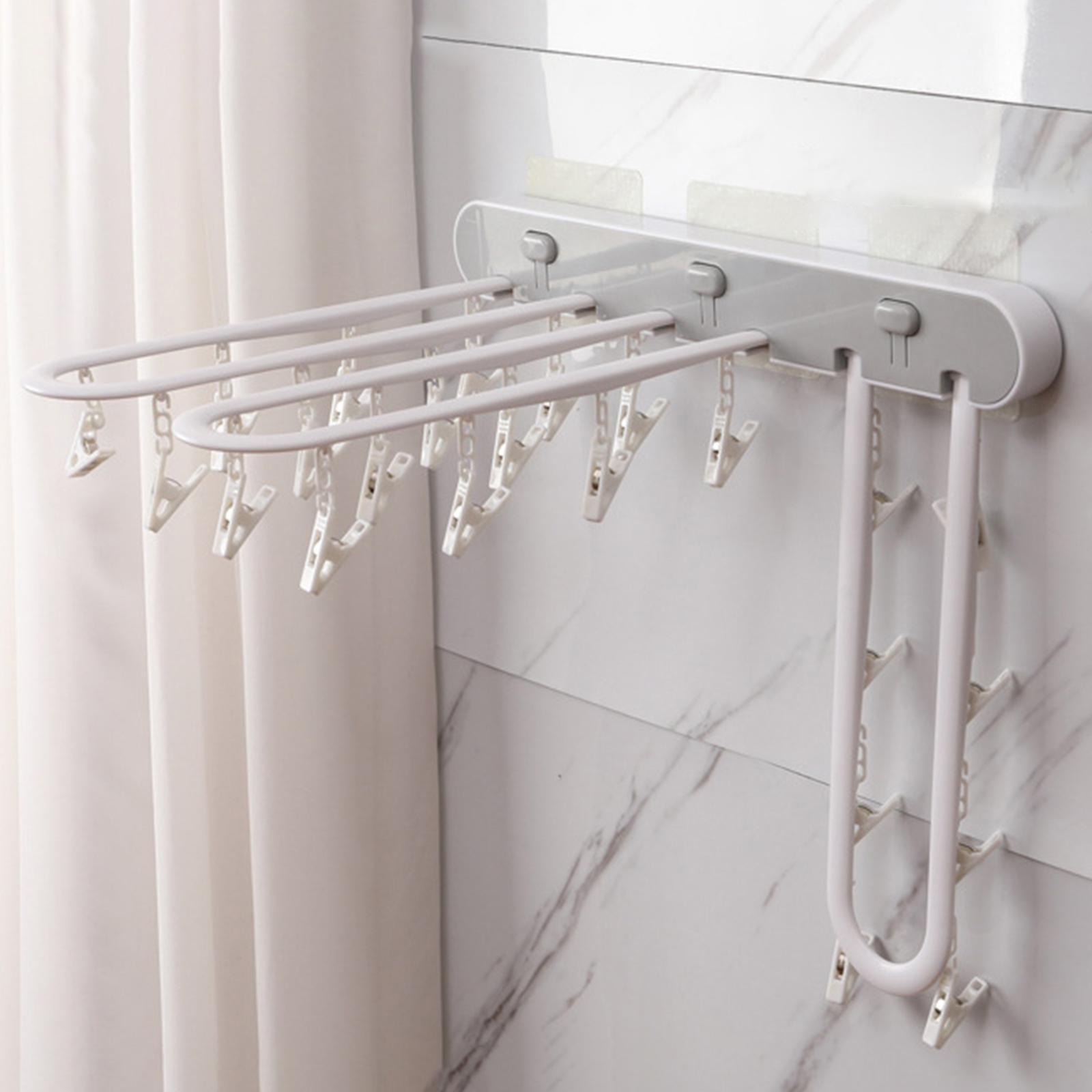 Underwear Hanger Closet Organiser Sock Clip for Baby Clothes Ties Free Drill