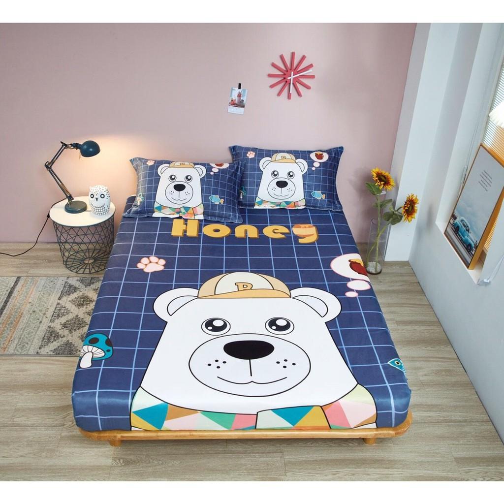 Bộ ga gối nỉ Hako cao cấp,gồm 1 ga 2 vỏ gối nằm,mẫu cá sấu