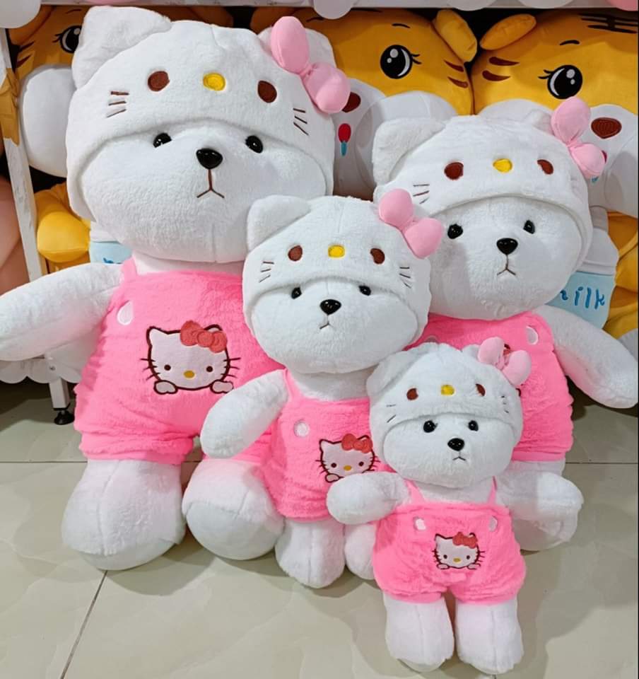 Gấu Bông Lena Cosplay Gấu Dâu,Stitch,Kitty, Pikachu đáng yêu, Lena Đứng mặt áo cute