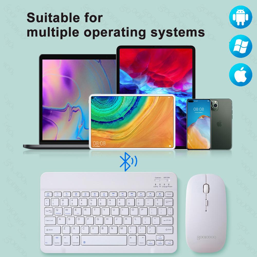 Bàn Phím Mini Không Dây Và Chuột Bàn Phím Bluetooth Cho iPad Pro 12 2021 Tecaldo Bluetooth Cho Xiaomi Samsung iPad Bàn Phím