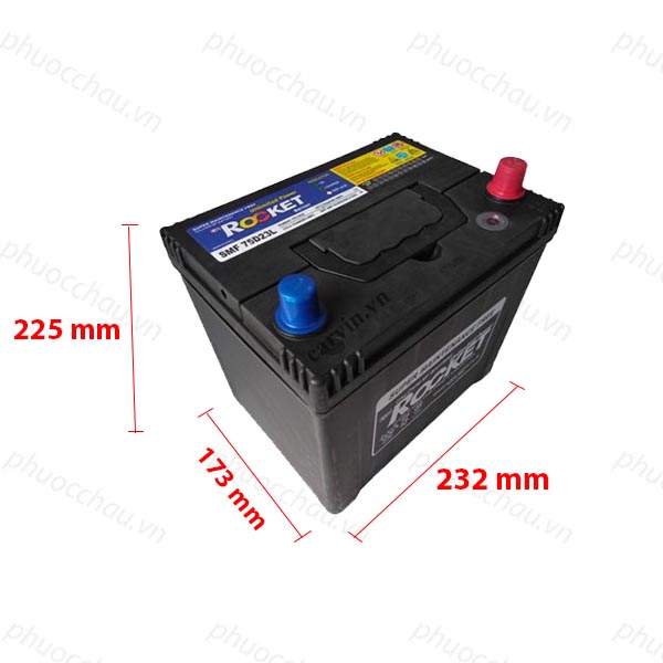 Bình Ắc Quy 12V-65Ah, Ắc Quy ROCKET SMF 75D23L