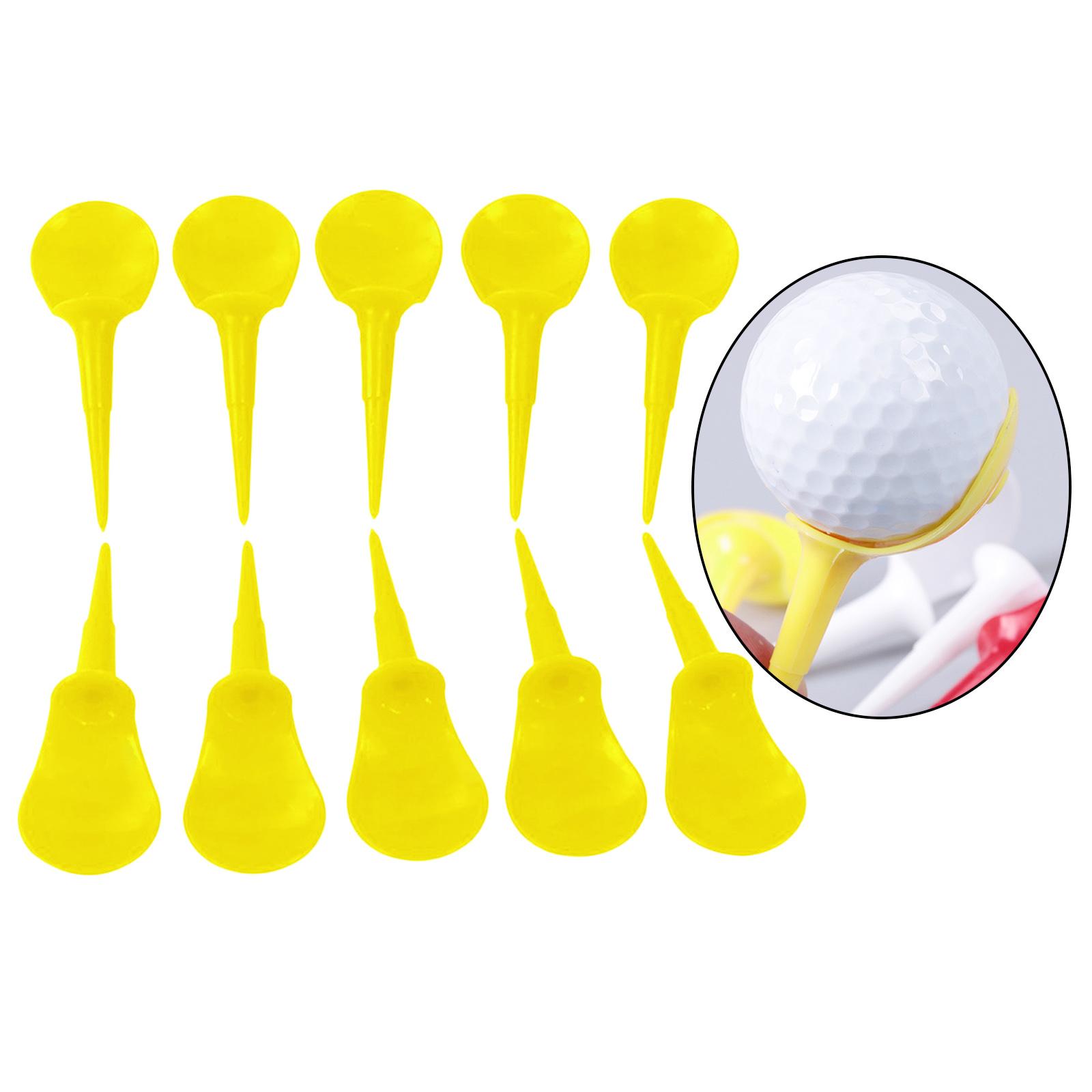 Pack of 10 Golf Tees Professional Plastic Golf Tees, Golfing Tees Yellow Color Golf Tees Replacements