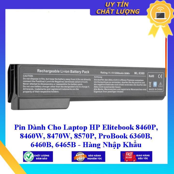 Pin dùng cho Laptop HP Elitebook 8460P 8460W 8470W 8570P ProBook 6360B 6460B 6465B - Hàng Nhập Khẩu MIBAT272