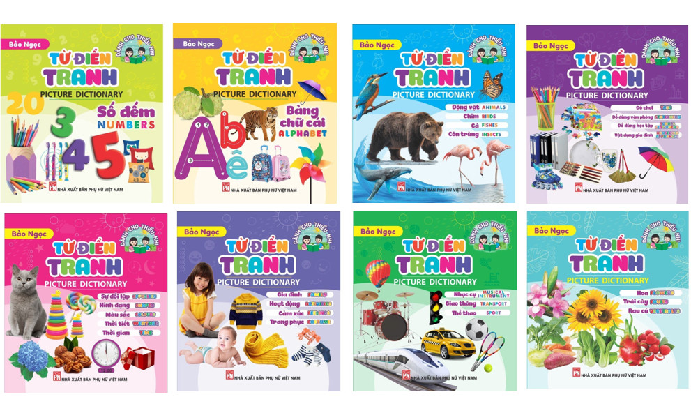Sách - Combo 8 cuốn Từ điển tranh dành cho thiếu nhi - ndbooks