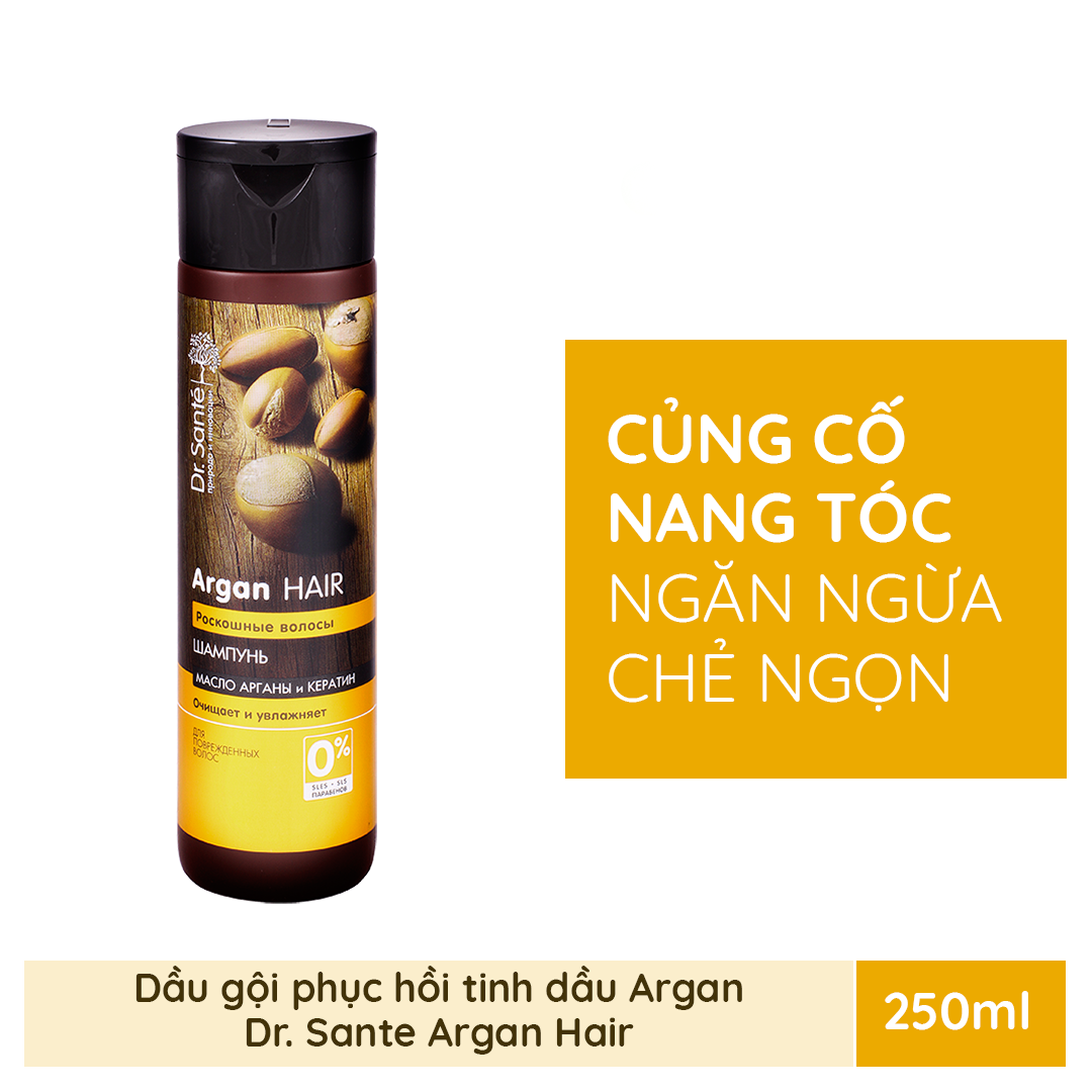 Dầu gội Argan mềm mượt phục hồi chuyên sâu 250ml