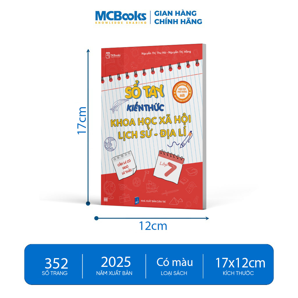 Sách - Sổ tay kiến thức khoa học xã hội Lịch Sử - Địa Lí lớp 7