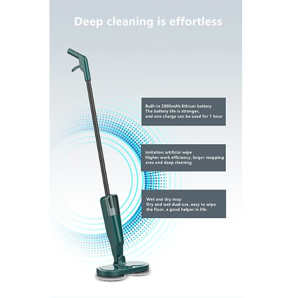Cao cấp - Máy lau nhà điện thông minh 2000mAh Amalda Cleaner