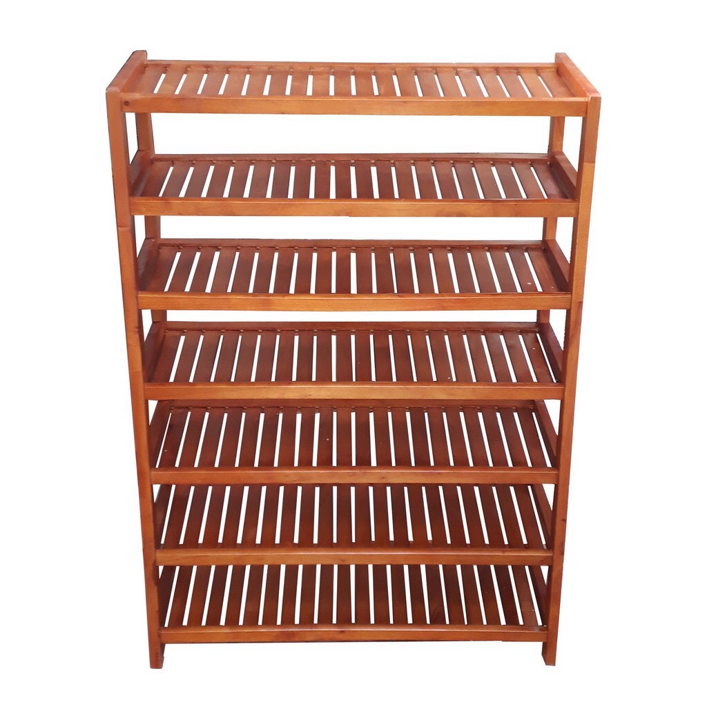 Kệ Giày Dép Gỗ Tự Nhiên 7 Tầng Rộng 80cm