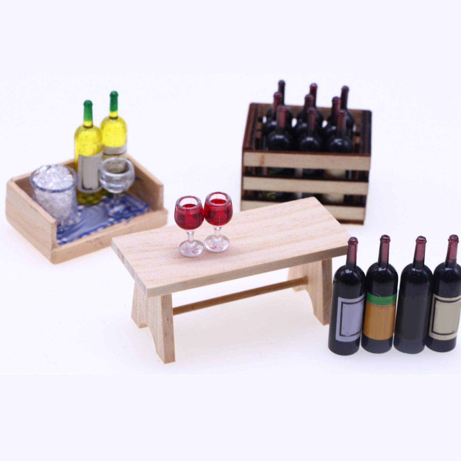 1:12 Scale Dollhouse Tea 1:12 Miniature Tea Table for Accessories