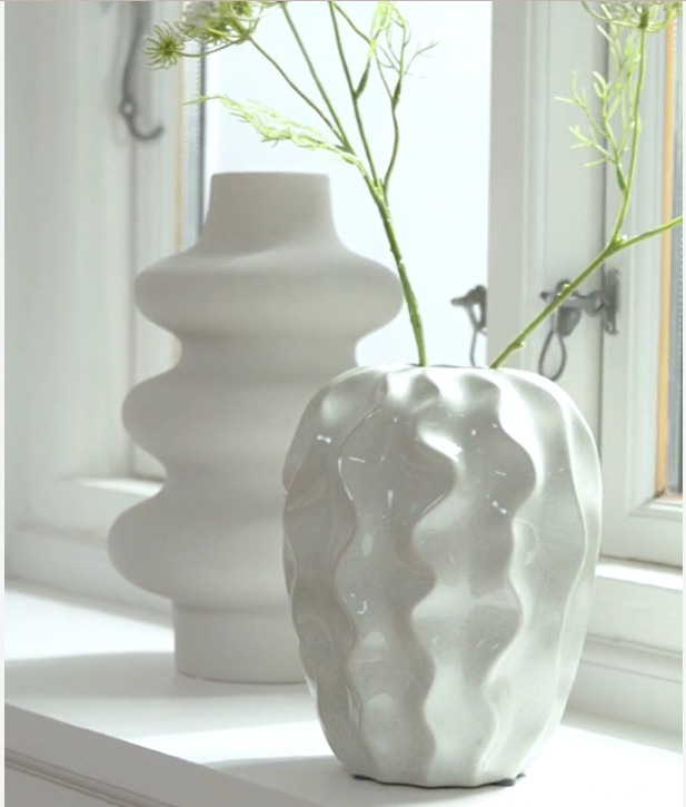 Lọ hoa | JYSK Alexander | gốm | xám | DK16xC20cm
