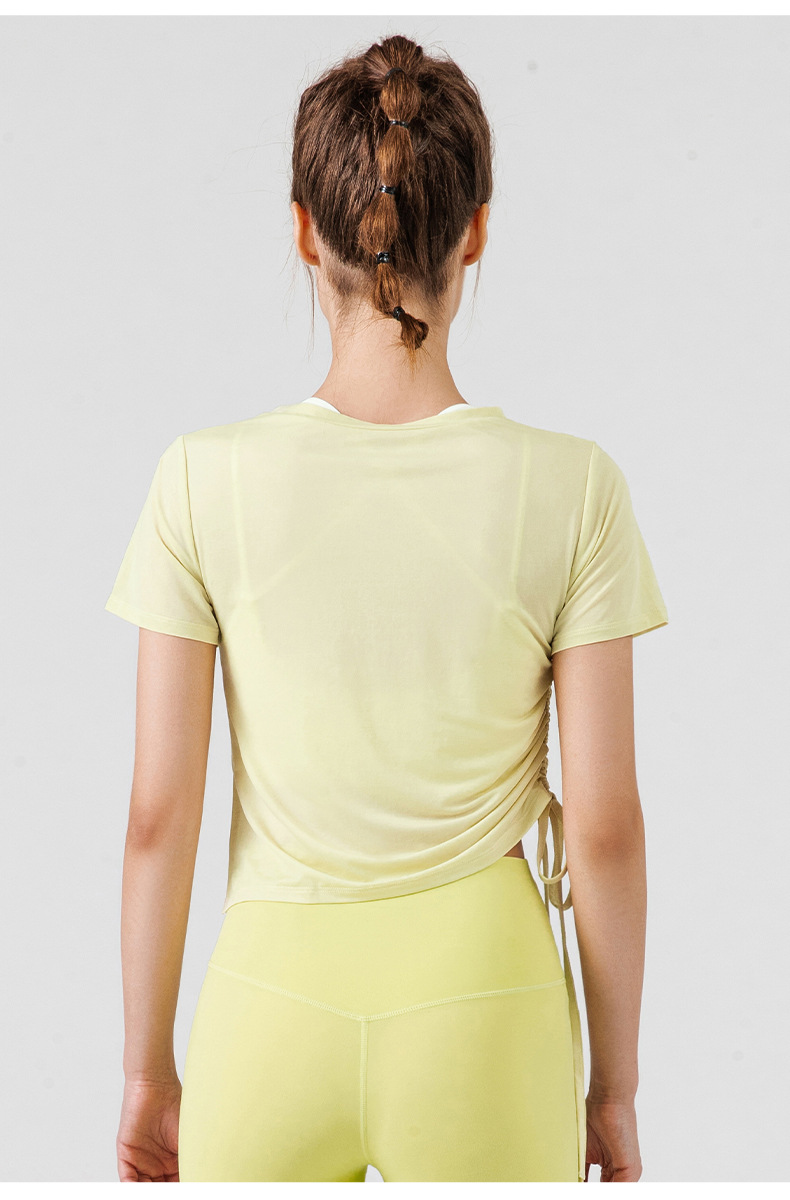 Áo nữ cổ tròn thể dục ngắn tay áo thun thể thao áo yoga mã DST281