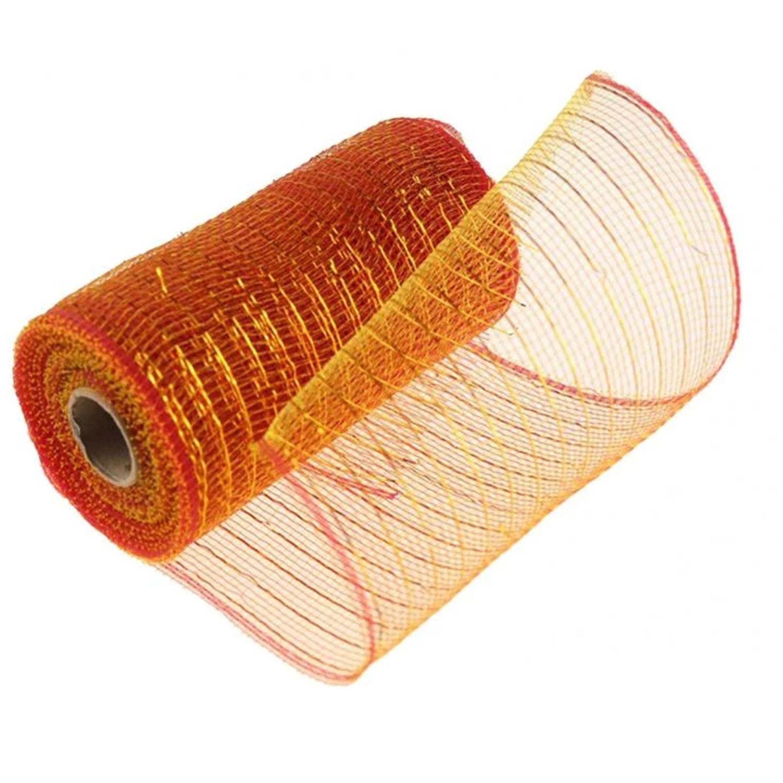 6 Rolls 10"x10 yds Mesh Ribbon Foil Rolls Wreath Decors