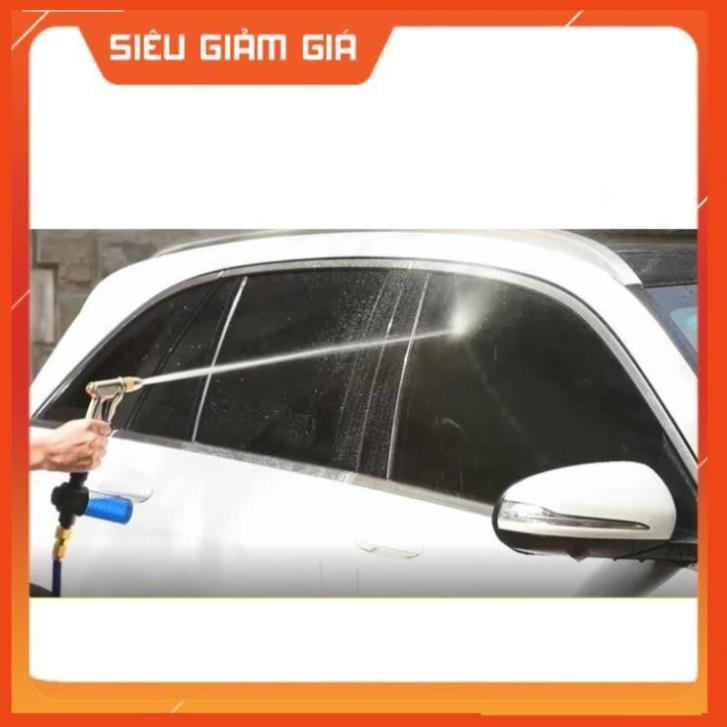 Bộ dây vòi xịt nước rửa xe, tưới cây . tăng áp 3 lần, loại 20m 206701-3 đầu đồng, cút đồng