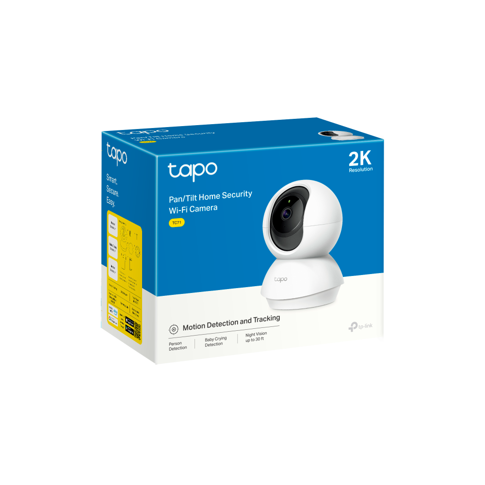 Camera WIFI Gia Đình TP-Link Tapo TC71 | 2K 3MP (2304 x 1296 px) | Đàm thoại 2 chiều | Tầm nhìn ban đêm | Bảo hành 2 năm | Hàng Chính Hãng