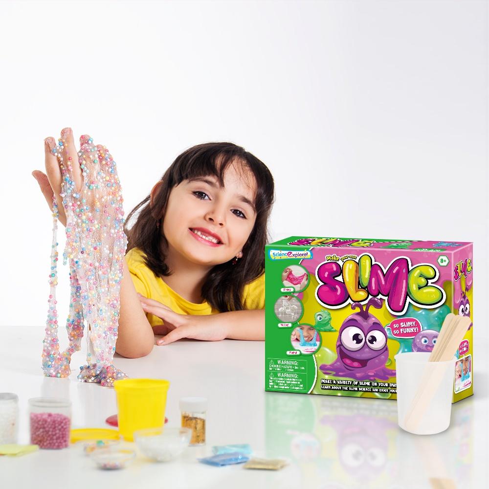 Đồ chơi tự làm Slime DIY thủ công cho bé - Chất nhờn ma quái handmade vui nhộn.'