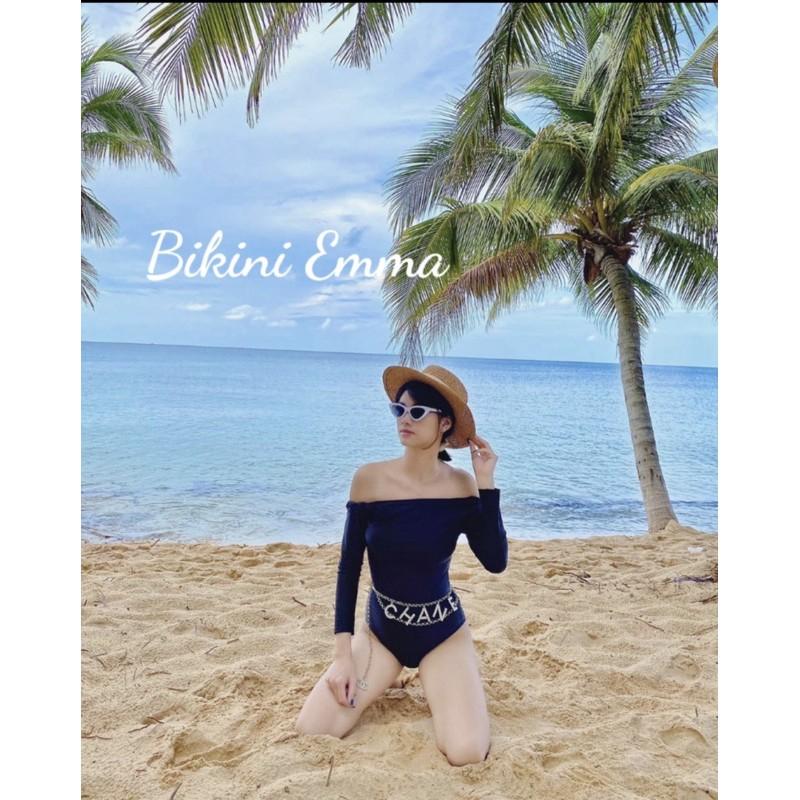 Bikini liền tay dài, cắt xẻ lưng mặc 2 kiểu