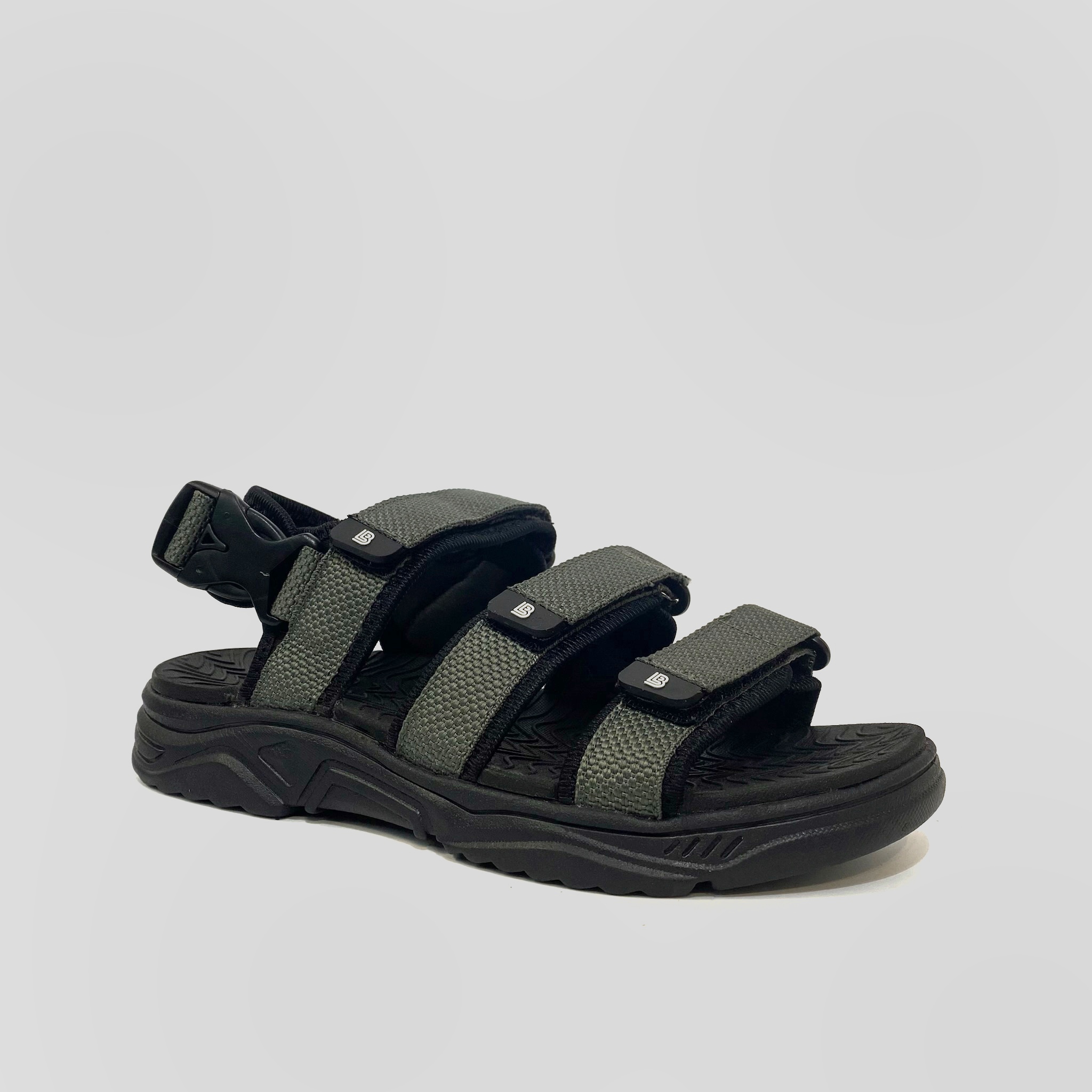 Hình ảnh Giày Sandal Nam The Bily 3 Quai Ngang - Màu Xám BL04