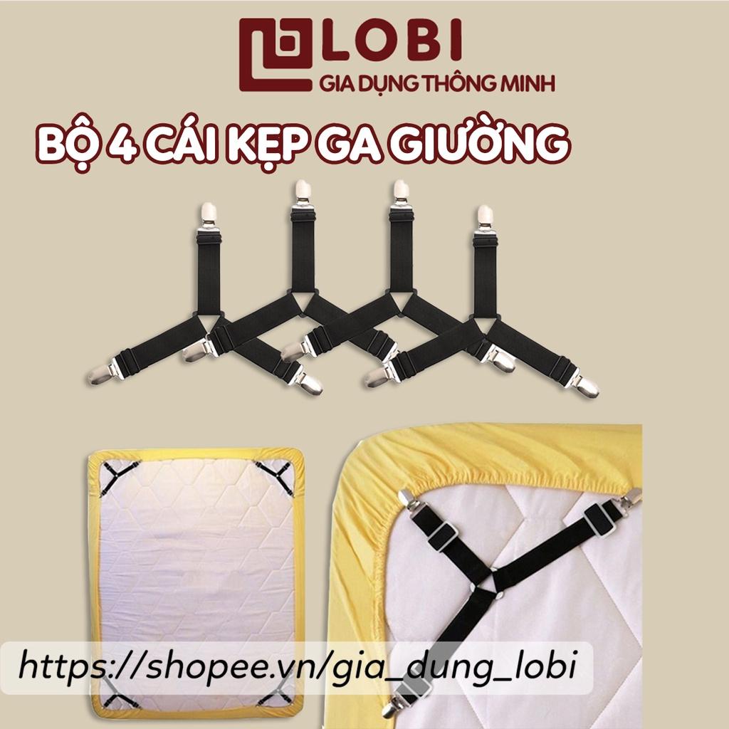 Kẹp ga giường kẹp cố định ga giường drap kẹp ga giường chống xô lệch (set 4 cái)