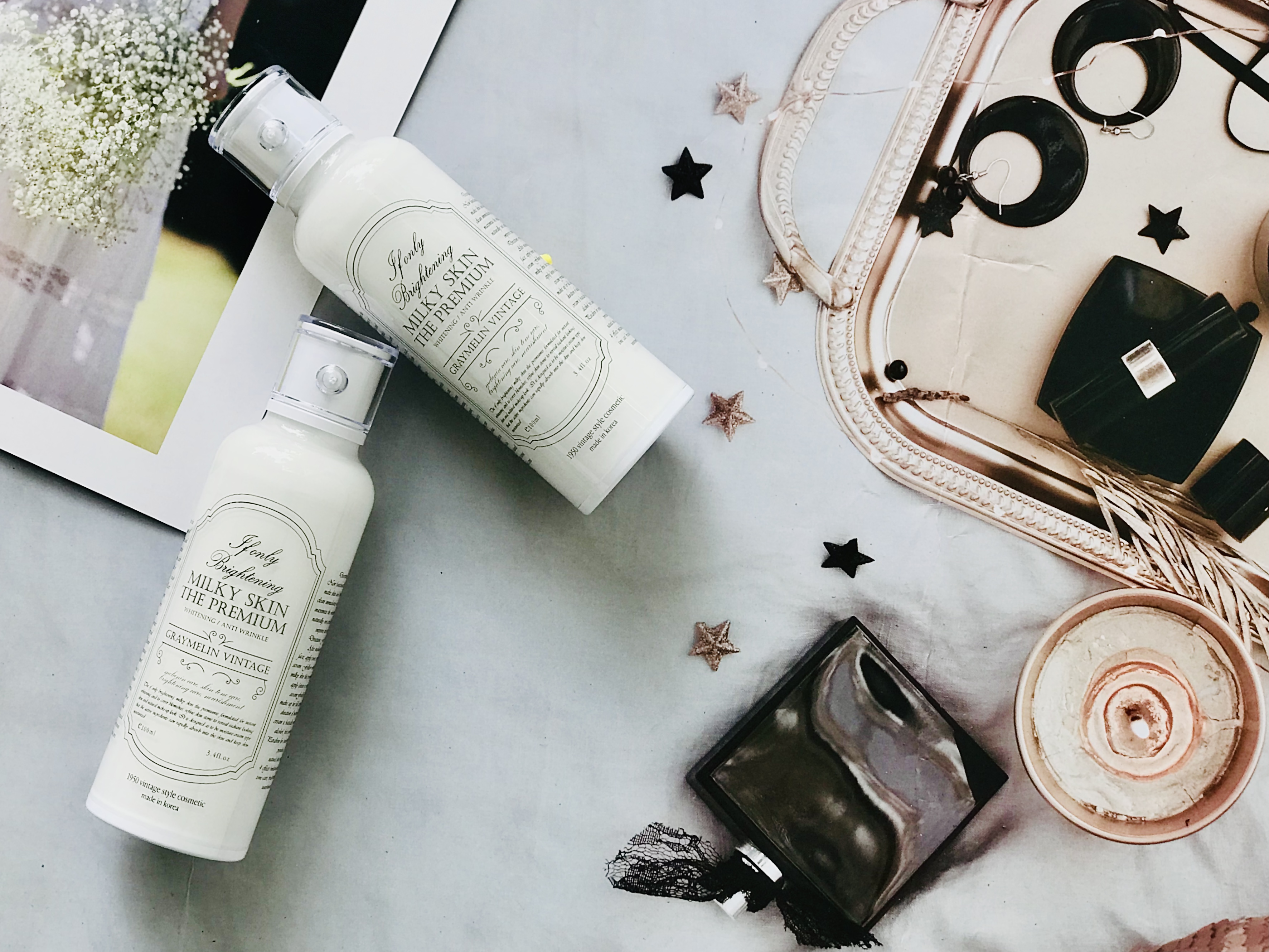 Kem dưỡng trắng da mặt và body Graymelin Vintage If Only Brightening Milky Skin The Premium 100ml