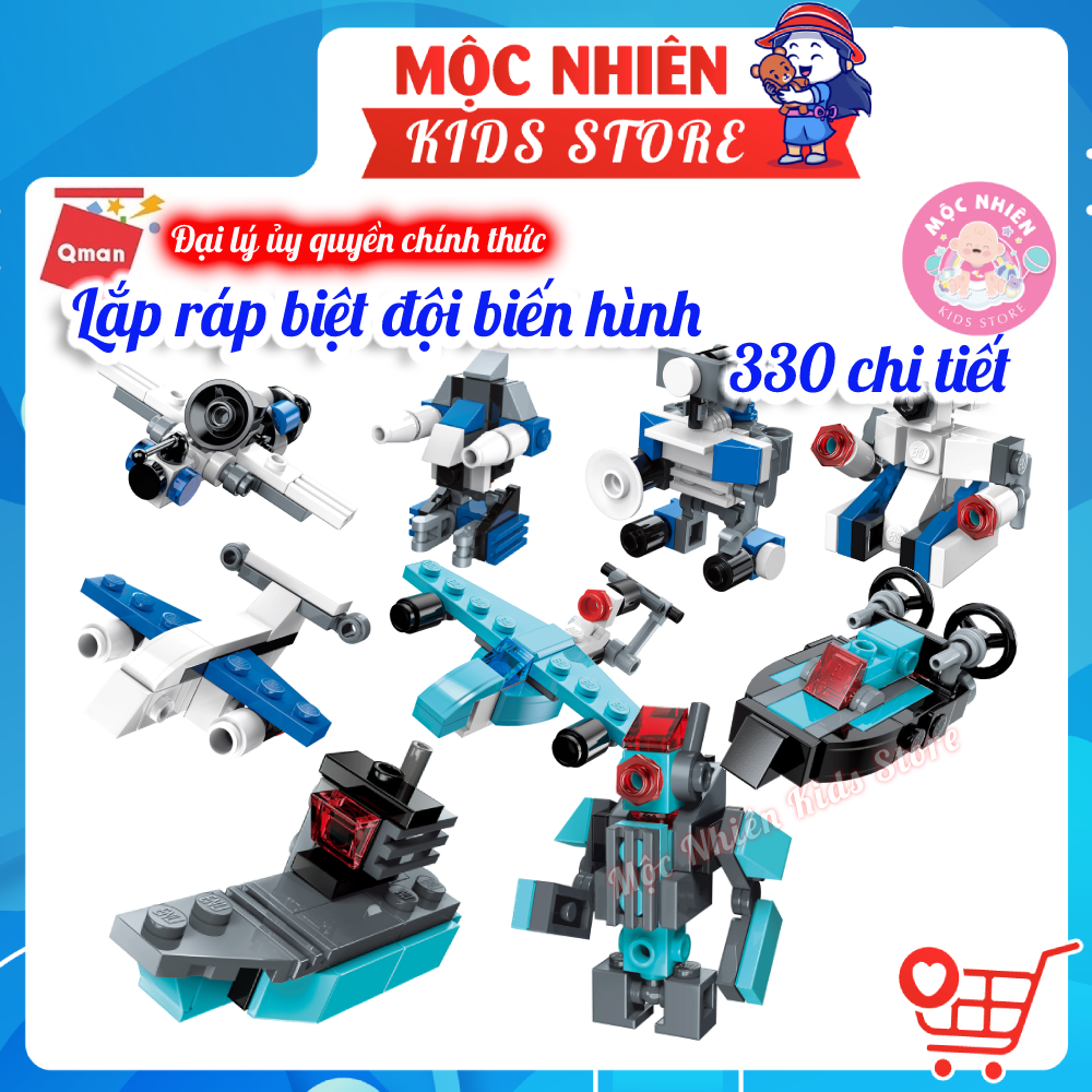 Đồ Chơi Lắp Ráp Xếp Hình Qman 42104 Biệt Đội Biến Hình Dành Cho Bé Trai Trên 6 Tuổi