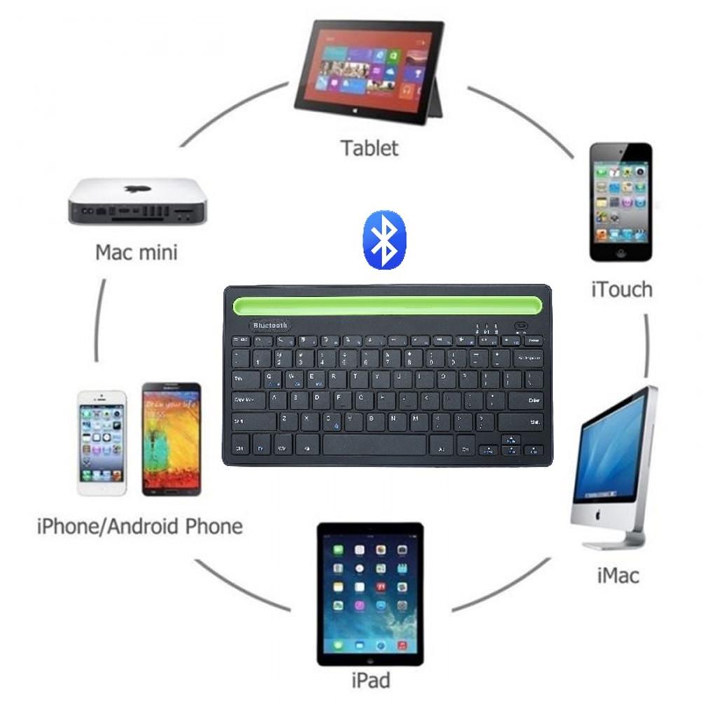 Bàn Phím Bluetooth Mini Có Giá Đỡ Điện Thoại Bàn Phím Không Dây Cho Máy Tính Bảng/Laptop/Điện Thoại, tương Thích Với IOS/Windows/Android