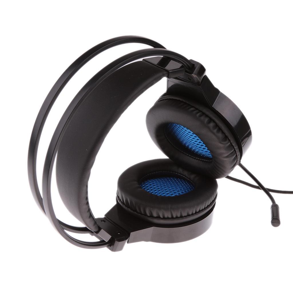 LED Light Gaming Headset Headband Headphone USB 3.5mm for PC