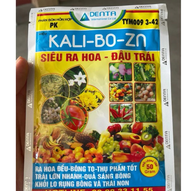 Kali - Bo - Zn Siêu ra hoa đậu trái, bông to thụ phấn tốt, không lo rụng bông trái non