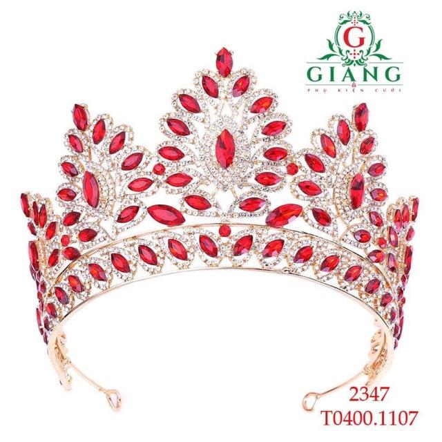 Vương miện cưới phụ kiện cưới Giang vương miện đẹp cho cô dâu cao 8,5 cm
