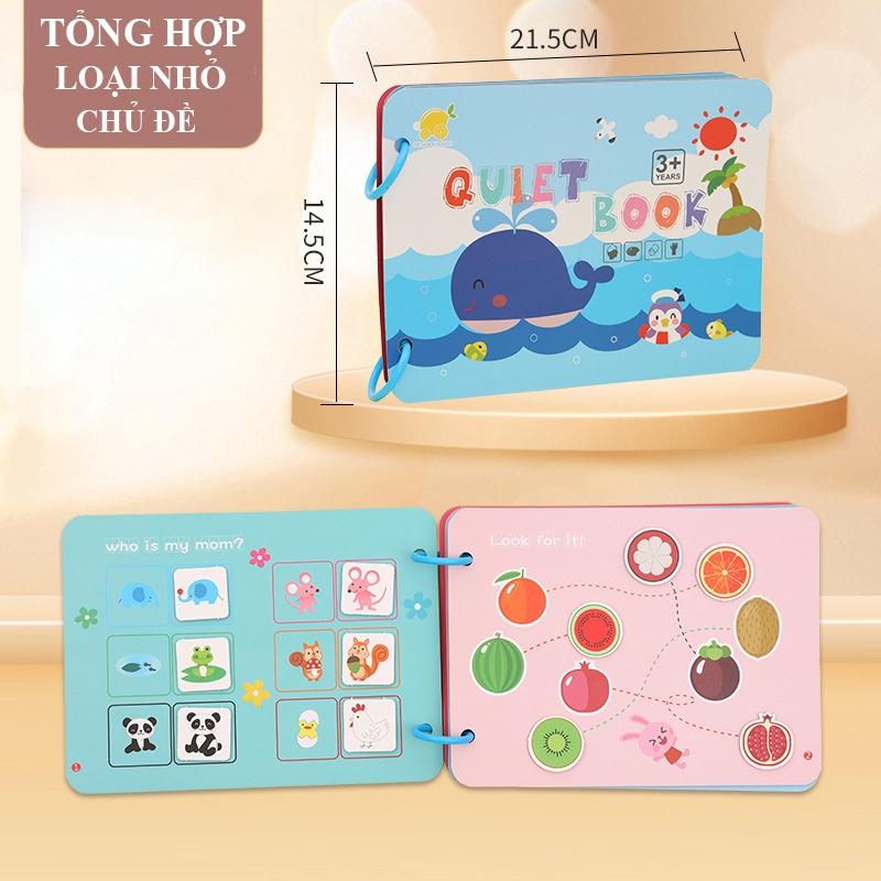 Học liệu Montessori Sách bóc dán QUIET BOOK nhiều chủ đề giúp bé thông minh, Đồ chơi giáo dục sớm